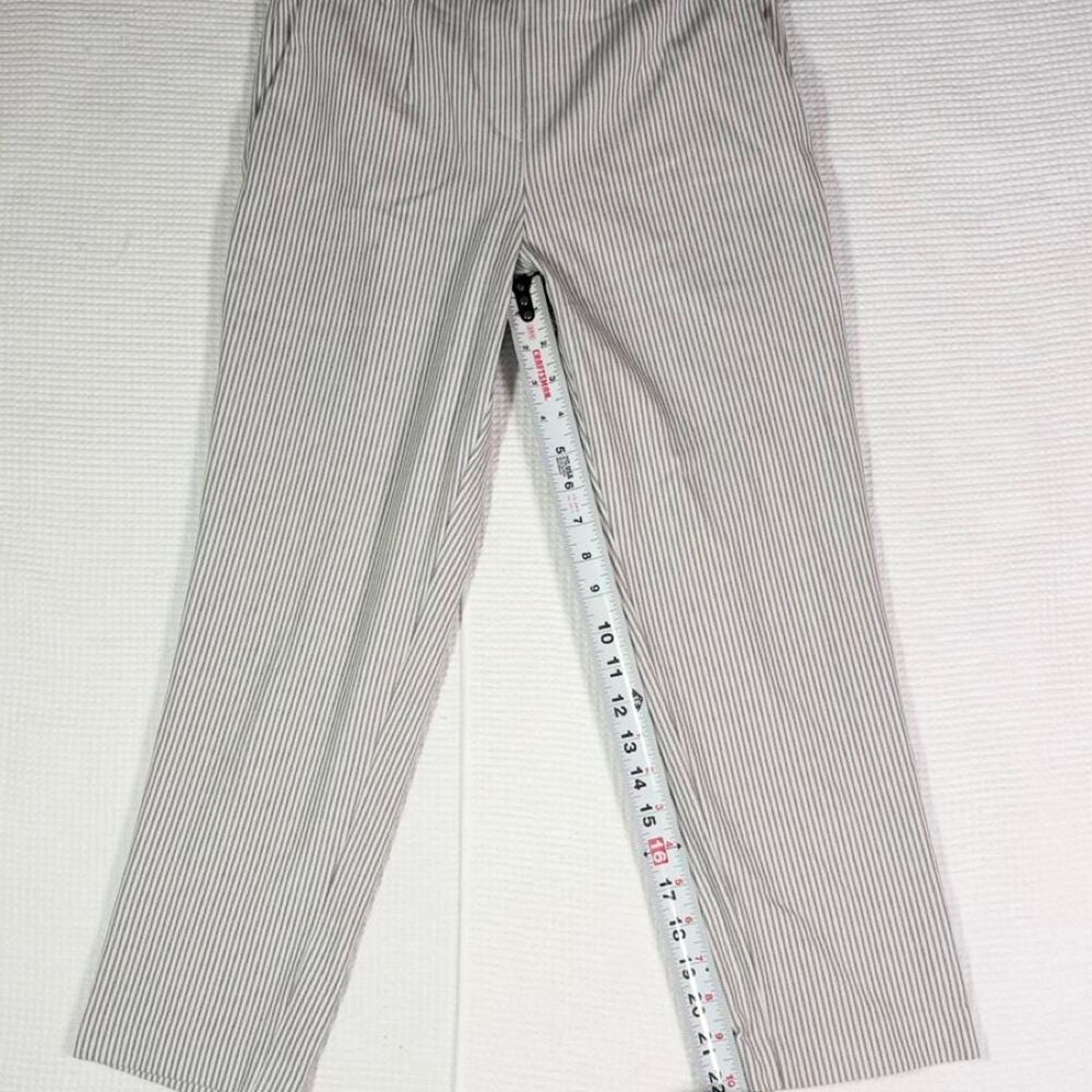 Babaton Aritzia white & gray striped women’s Sloan Style pants leg  Size:4